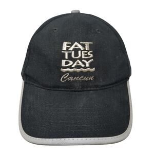 Fat Tuesday Cancun Strapback Baseball Cap Black OS 3M Scotchlite Headshots